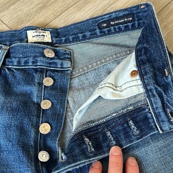 CITIZENS OF HUMANITY Liya High Rise Classic Fit Crop Jeans Premium Vintage 27 - Picture 7 of 15